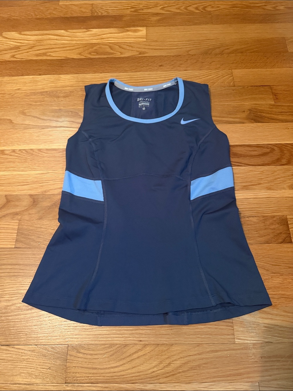 Nike Navy and Light Blue Dri-FIT Women's Tank